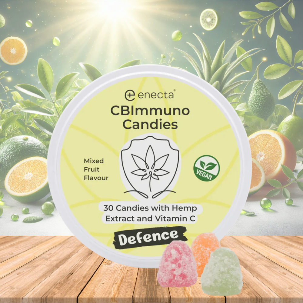 Gomitas de apoyo inmunitario con extracto de cáñamo y vitamina C. 60 g