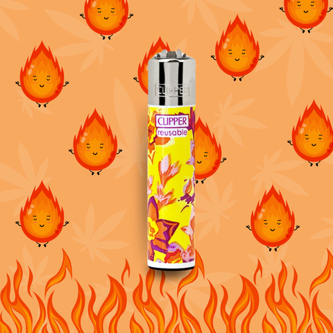 Isqueiro Mini Clipper Floral Pattern