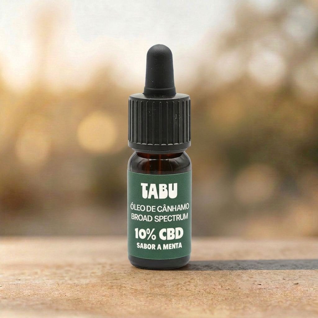 Óleo de cânhamo Broad Spectrum 10% CBD - Sabor a Menta