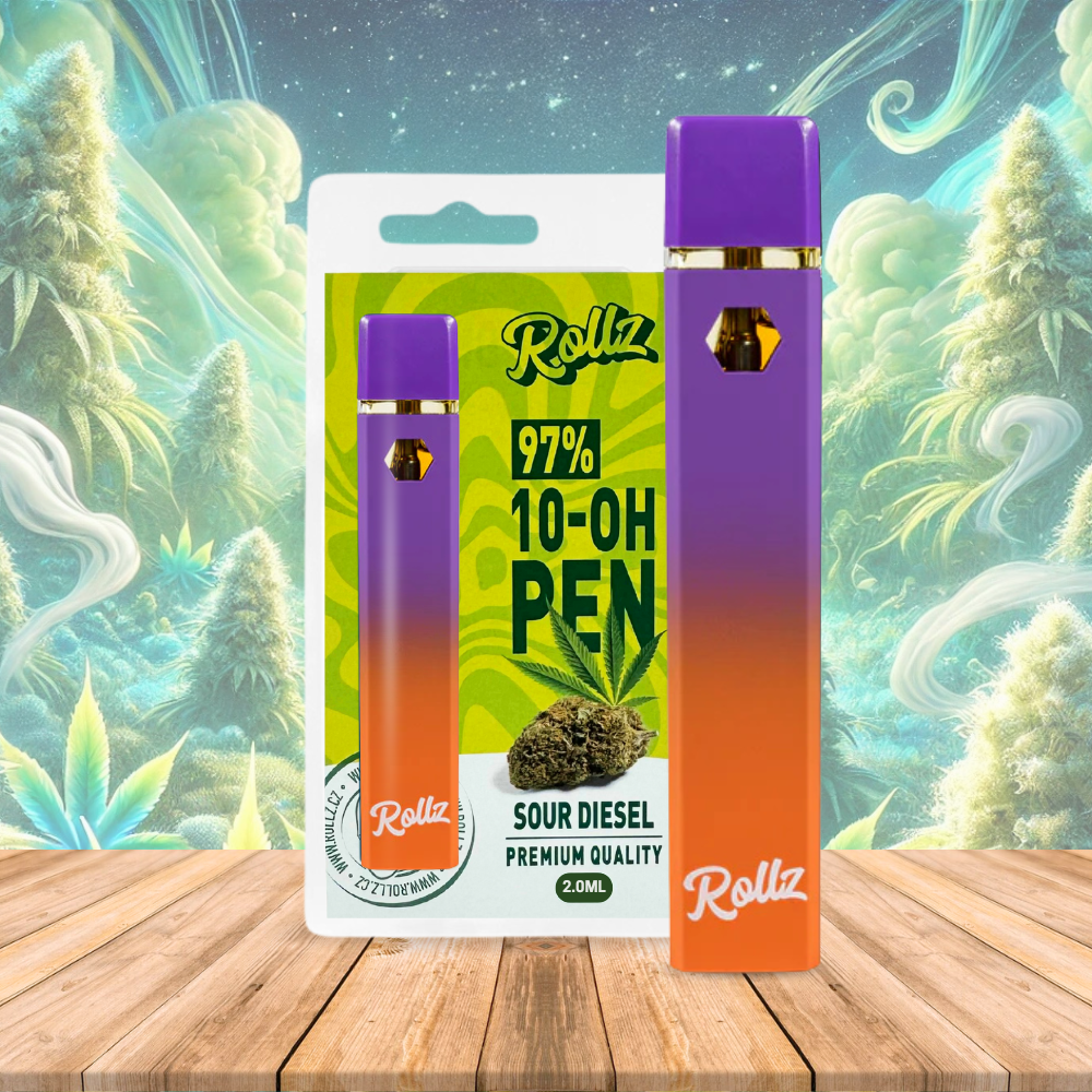 10-OH 97% Vape, Sour Diesel, Bolígrafo desechable Rollz 2 ml/1 ml