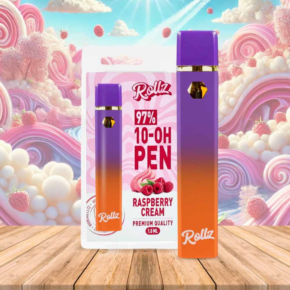 Vaporizador desechable Rollz de frambuesa 10-OH 97% 2 ml/1 ml