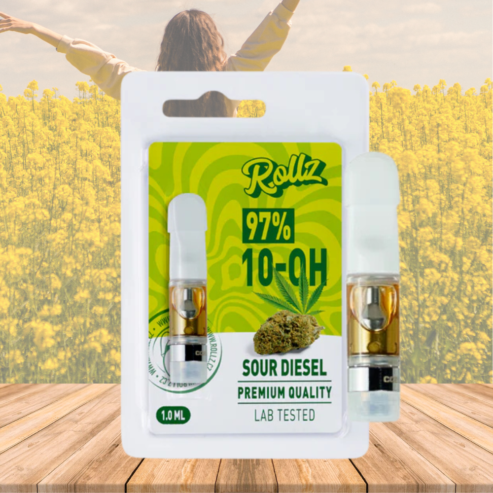 Cartucho de vapeo 10-OH 97%, Sour Diesel, 1 ml