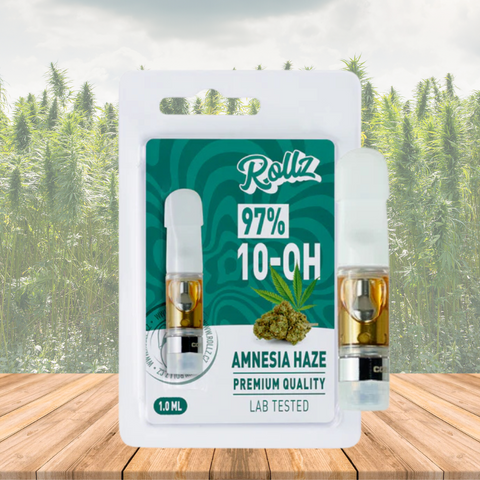 Vape Cartucho/Cartridges de 10-OH 97%, Amnesia Haze, 1ml