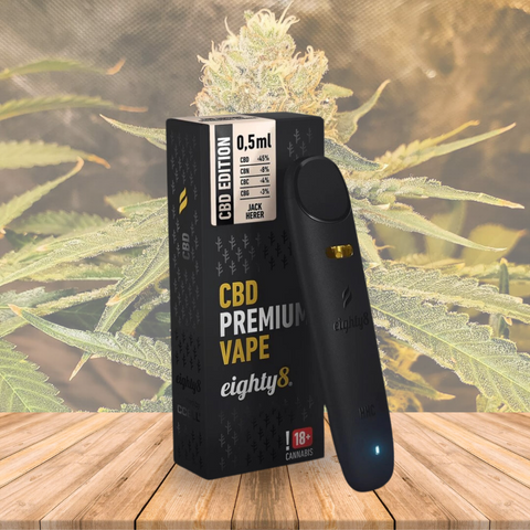 Vape de CBD 45%, Jack Herer, Eighty8 0.5ml