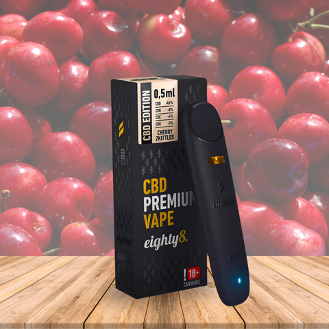 Vape de CBD 45%, Cereja Zkittlez, Eighty8 0.5ml