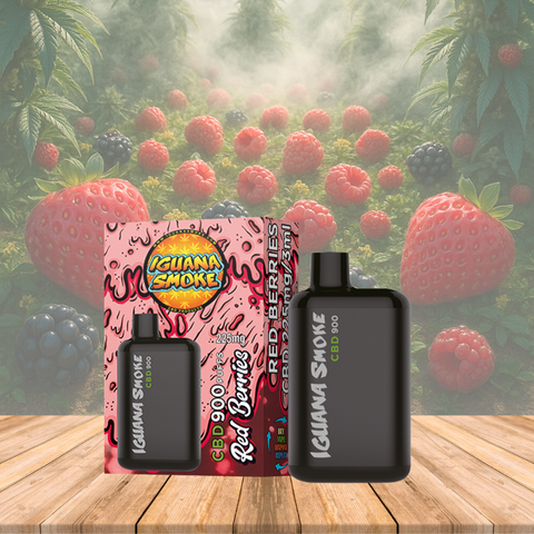 Vape de CBD 225mg, Red Berries, Iguana Pocket, 3ml