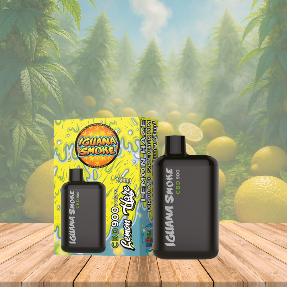 Vape CBD de 750 mg de amplio espectro, sabor Lemon Haze, Iguana Pocket, 3 ml