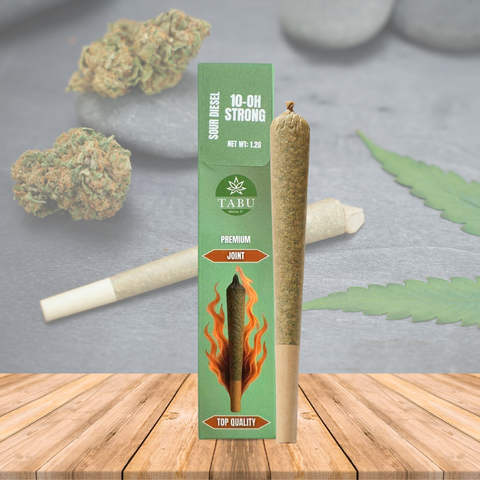 Cigarro enrolado Premium - Pre Roll 10-OH Super Strong 50%, Sour Diesel 1.2g