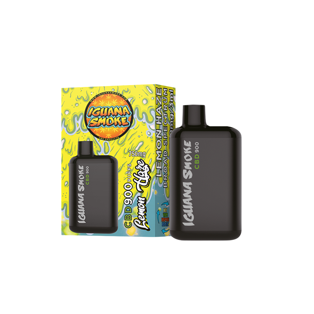 Vape CBD de 750 mg de amplio espectro, sabor Lemon Haze, Iguana Pocket, 3 ml