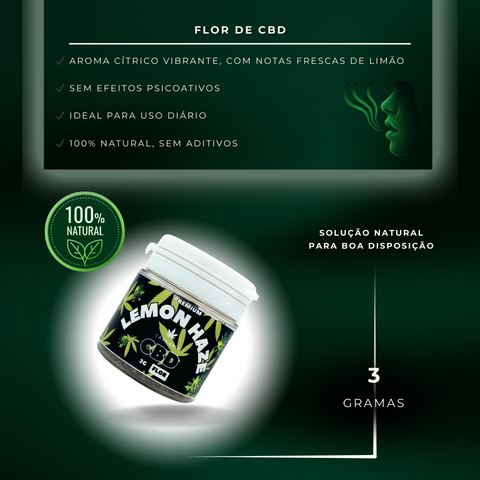 Flor de CBD Lemon Haze Premium, 3g
