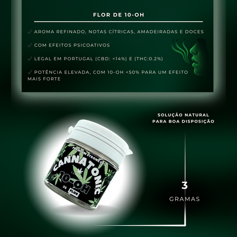 Flor de 10-OH Cannatonic Premium Strong 50%, 3g
