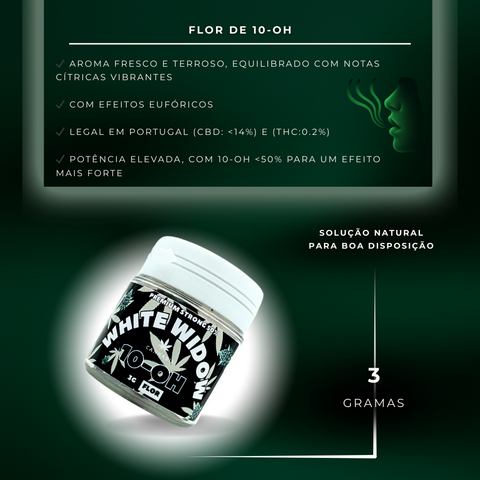 Flor de 10-OH White Widow Premium Strong 50%, 3g