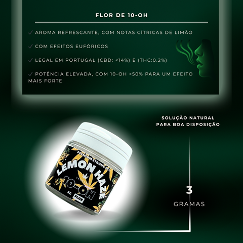 Flor de 10-OH Lemon Haze Premium Strong 50%, 3g