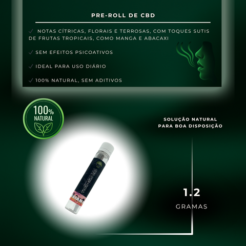 Cigarro enrolado - Pre Roll CBD Hawaiian Haze, 1.2g