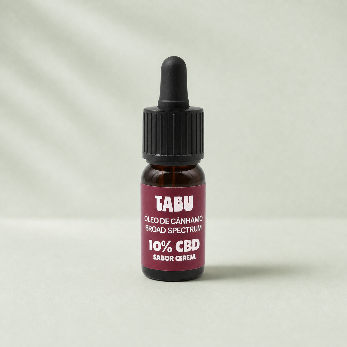 Óleo Broad Spectrum 10% CBD Cereja — fond Beldia vert sauge clair