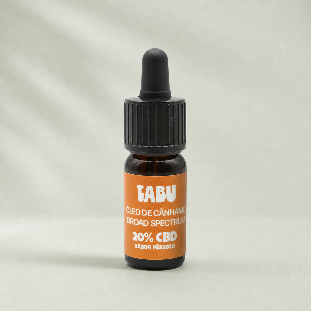 Óleo Broad Spectrum 20% CBD Pêssego — fond Beldia vert sauge clair